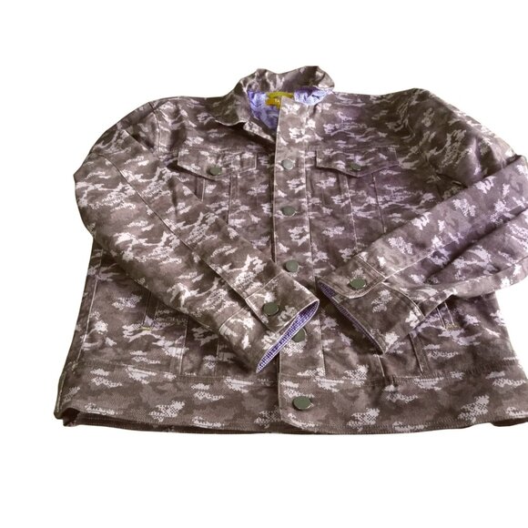 Tallia Sport Mens size M Paisley Lining Cotton Polyester Camo Trucker Jacket NWT - Picture 4 of 11